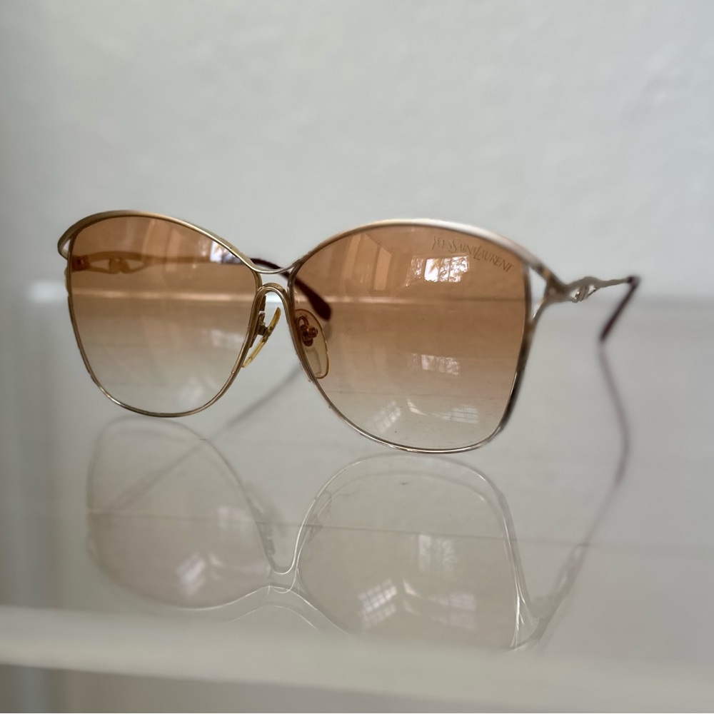 Vintage Yves Saint Laurent Paris Sunglasses - Late 1970s Early 80s Studio 54 Era - Picture 6 of 11